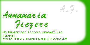 annamaria ficzere business card